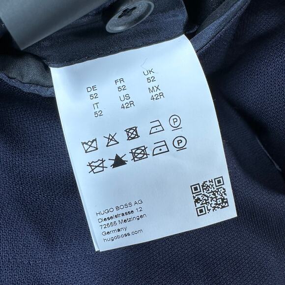 Boss Hugo Boss NWT Slim Fit Vitale Barberis Canonico Navy Blue Men's 42R Blazer - Picture 7 of 11